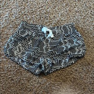 OP Black and White Zigzag Women's Athletic Shorts